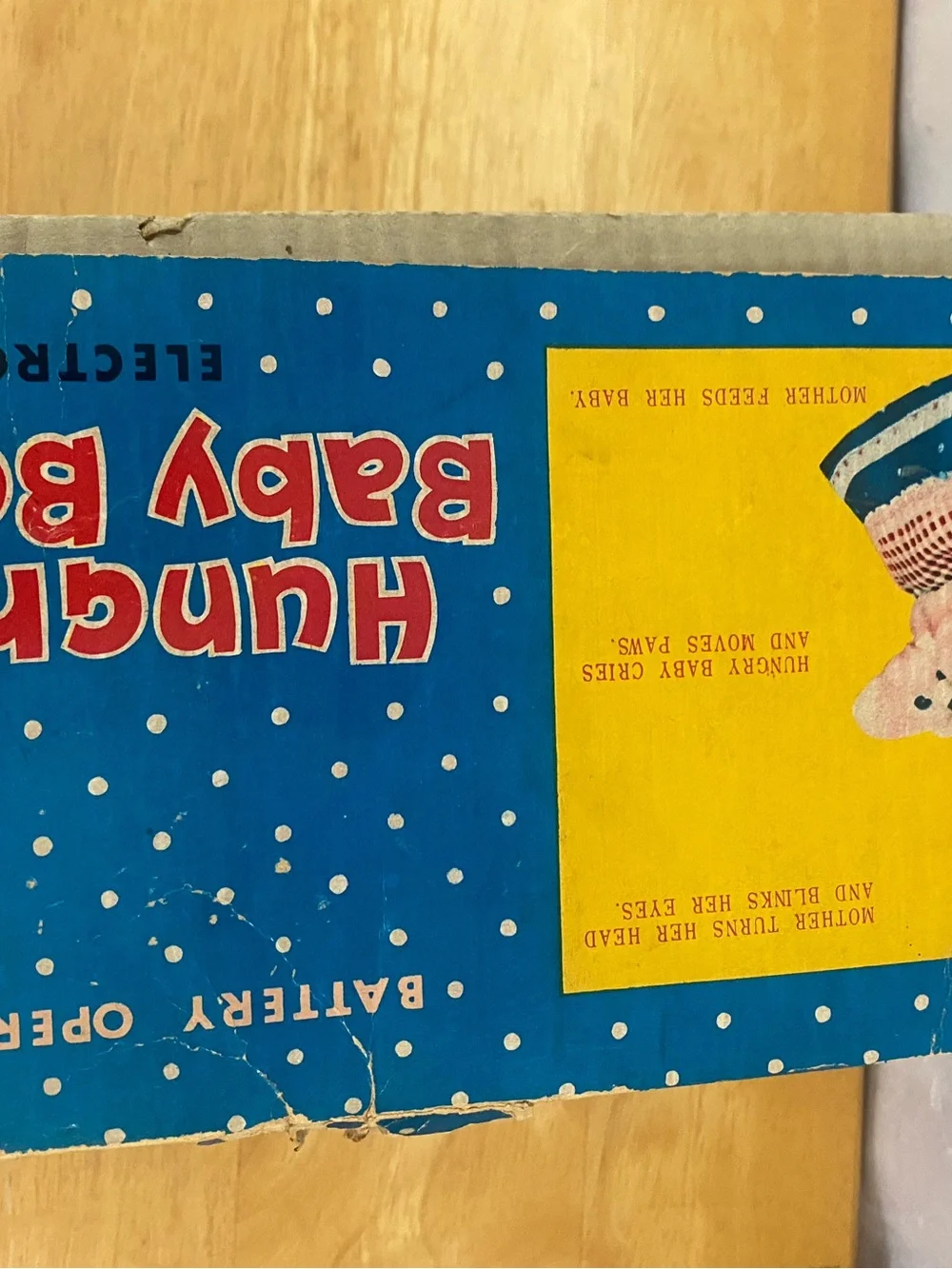 Vintage 1950s/60s Yonezawa Hungry Baby Bear Toy with Box